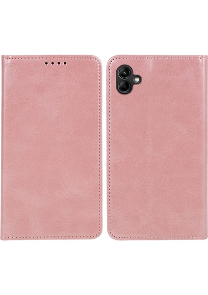 Samsung Galaxy A06 Buzağı Dokulu Gizli Manyetik Kapatmalı Deri Cüzdan Telefon Kılıfı (Yurt Dışından)