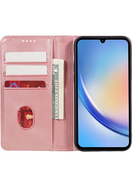 Samsung Galaxy A06 Buzağı Dokulu Gizli Manyetik Kapatmalı Deri Cüzdan Telefon Kılıfı (Yurt Dışından) fırsatları