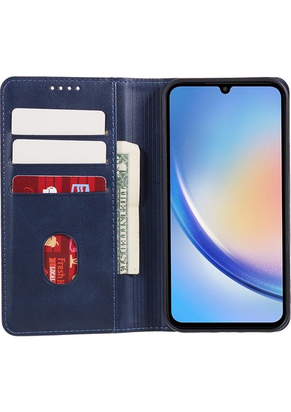 Samsung Galaxy A06 Buzağı Dokulu Gizli Manyetik Kapatmalı Deri Cüzdan Telefon Kılıfı (Yurt Dışından) fırsatları