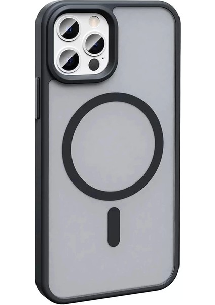 Apple Iphone 12 Pro Max Kılıf Magsafe Şarj Özellikli Mat Arka Sio Kapak