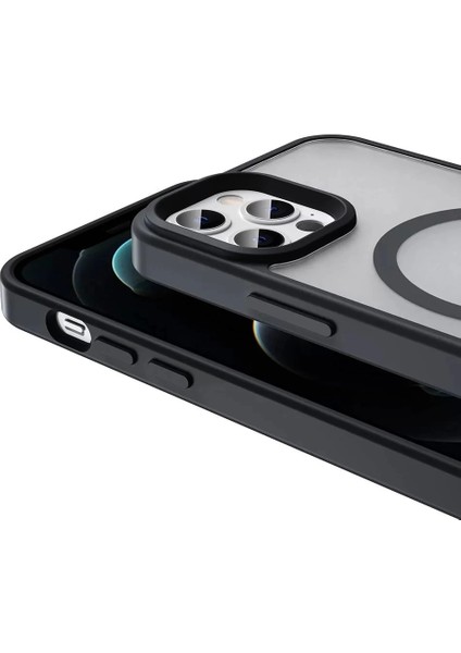Apple Iphone 12 Pro Max Kılıf Magsafe Şarj Özellikli Mat Arka Sio Kapak