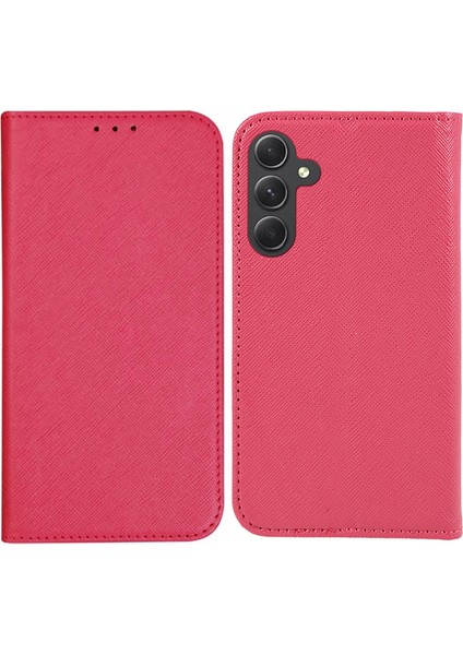 Samsung Galaxy A16 Pu Deri Çapraz Dokulu Telefon Kılıfı (Yurt Dışından)