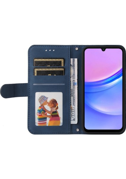 Samsung Galaxy A16 Cüzdan Deri Dokunuşlu Pu Deri Telefon Kılıfı (Yurt Dışından)