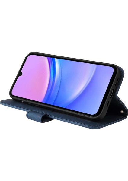 Samsung Galaxy A16 Cüzdan Deri Dokunuşlu Pu Deri Telefon Kılıfı (Yurt Dışından)