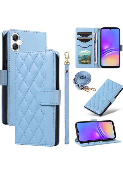 Samsung Galaxy A06 Cüzdan Eşkenar Dörtgen Deri Telefon Kılıfı Askılı (Yurt Dışından)