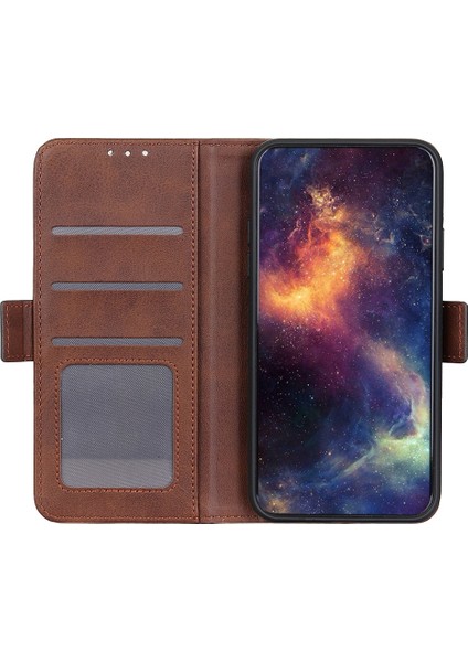 Samsung Galaxy A06 Standı Sığır Derisi Doku Pu Deri Telefon Kapağı (Yurt Dışından) fiyatları