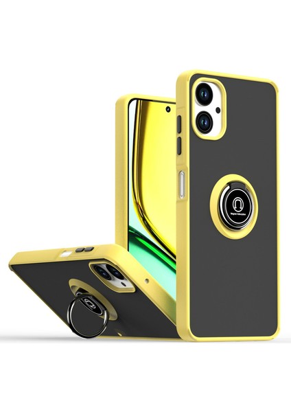 Samsung Galaxy A06 Halka Tutucu Kickstand Tpu+Akrilik Telefon Kapağı (Yurt Dışından)