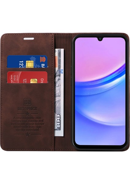 Samsung Galaxy A16 Çizilmez Deri Cüzdan Telefon Kılıfı (Yurt Dışından)