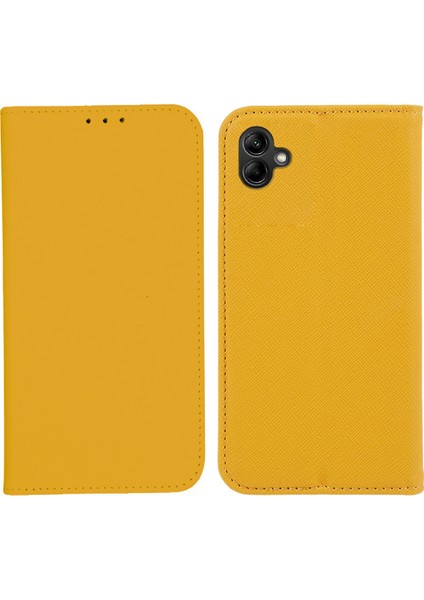 Samsung Galaxy A06 Flip Darbeye Dayanıklı Çapraz Doku Deri Telefon Kapağı (Yurt Dışından)