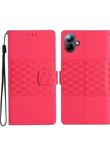 Samsung Galaxy A06 Eşkenar Dörtgen Deri Yatay Çevirmeli Telefon Kapağı (Yurt Dışından)
