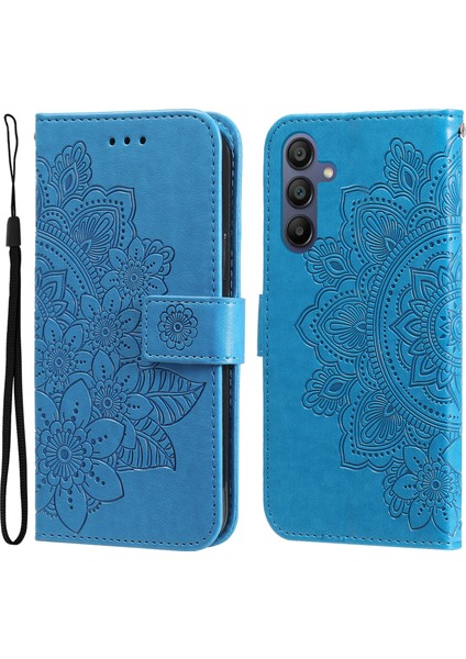 Samsung Galaxy A16 Pu Deri Cüzdan Çiçekli Telefon Kılıfı (Yurt Dışından)