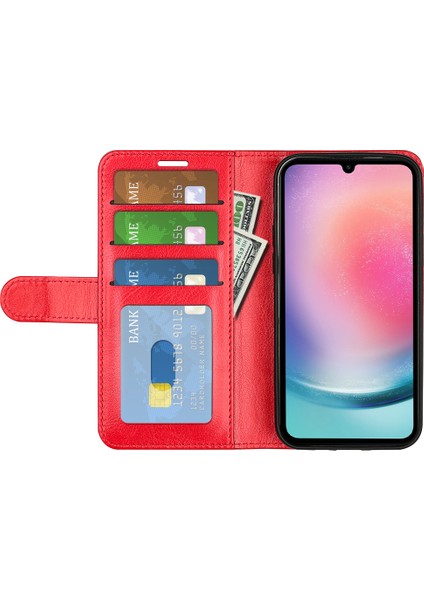 Samsung Galaxy A16 Cüzdan Crazy Horse Doku Standı Deri Telefon Kılıfı (Yurt Dışından)