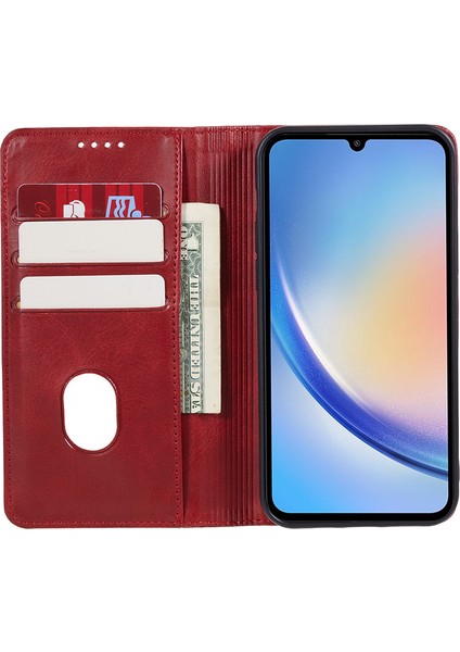 Samsung Galaxy A16 Deri Flip Darbeye Dayanıklı Buzağı Dokulu Telefon Kapağı (Yurt Dışından) fırsatları