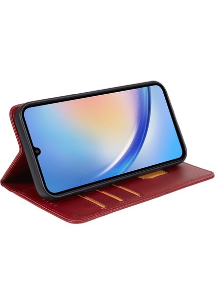 Samsung Galaxy A16 Deri Flip Darbeye Dayanıklı Buzağı Dokulu Telefon Kapağı (Yurt Dışından) indirimleri