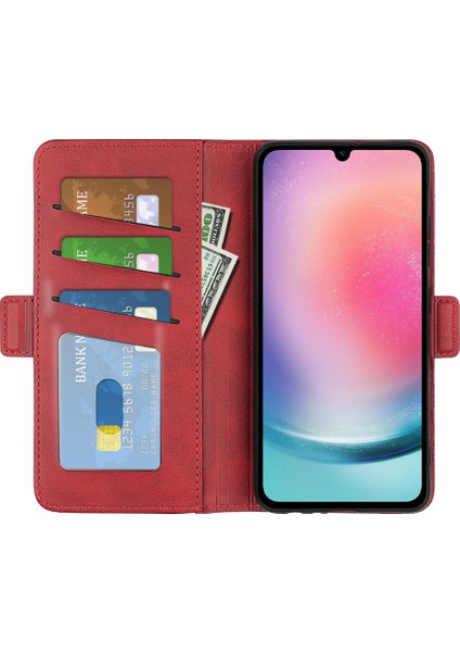 Samsung Galaxy A16 Buzağı Dokulu Deri Cüzdan Telefon Kılıfı (Yurt Dışından) modelleri