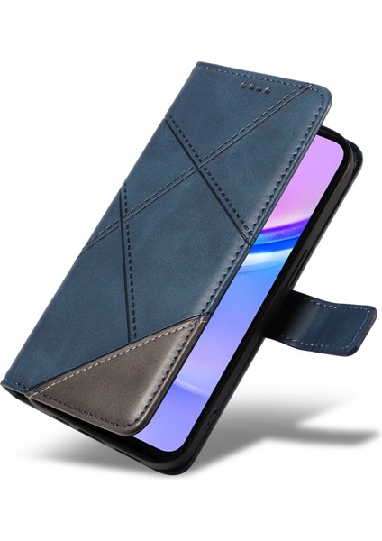 Samsung Galaxy A16 Deri Geometrik Çizgili Cüzdan Telefon Kılıfı Bilek Kayışlı (Yurt Dışından) indirimleri