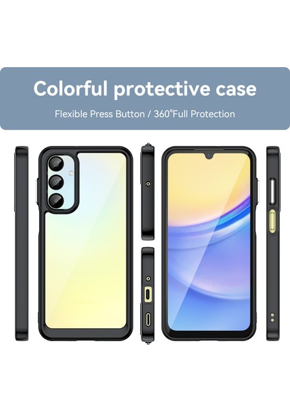 Samsung Galaxy A16 Darbeye Dayanıklı Kılıf Tpu + Akrilik Koruyucu Şeffaf Telefon Kapağı (Yurt Dışından) fiyatları