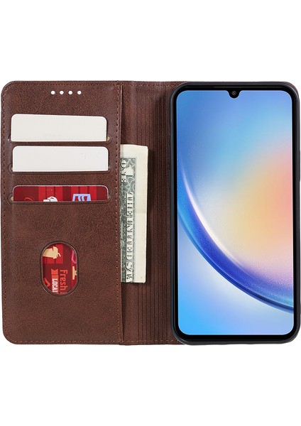 Samsung Galaxy A16 Deri Flip Darbeye Dayanıklı Buzağı Dokulu Telefon Kapağı (Yurt Dışından) fırsatları