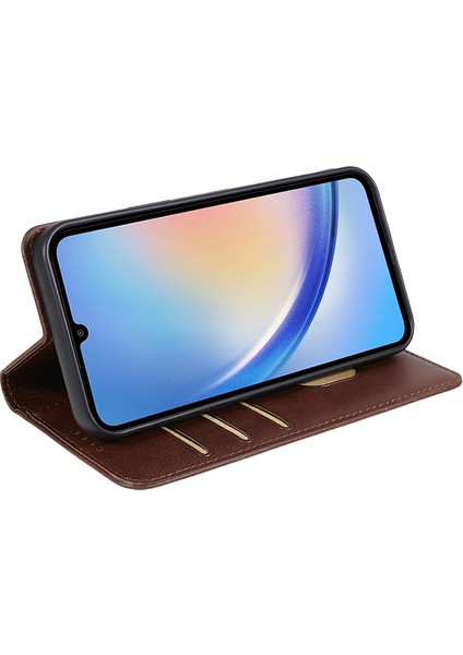Samsung Galaxy A16 Deri Flip Darbeye Dayanıklı Buzağı Dokulu Telefon Kapağı (Yurt Dışından) indirimleri