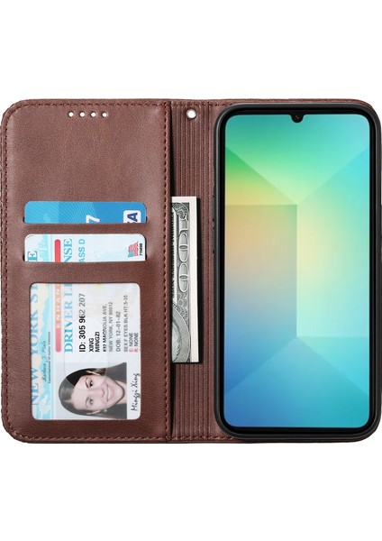 Samsung Galaxy A06 Cüzdanlı Buzağı Dokulu Pu Deri Telefon Kılıfı (Yurt Dışından) fiyatları
