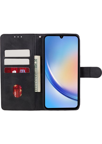 Samsung Galaxy A16 Buzağı Dokusu Pu Deri Standı Manyetik Kapatma Telefon Kapağı (Yurt Dışından) fırsatları