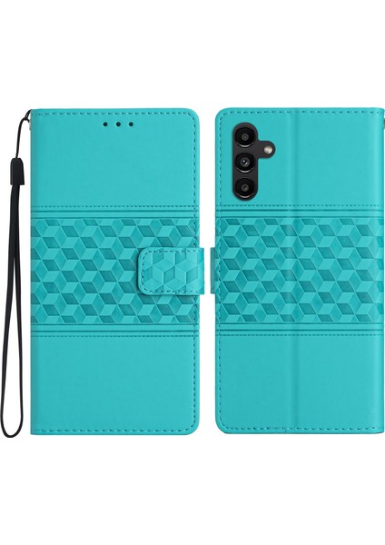 Samsung Galaxy A16 Eşkenar Dörtgen Deri Yatay Çevirmeli Telefon Kapağı (Yurt Dışından)