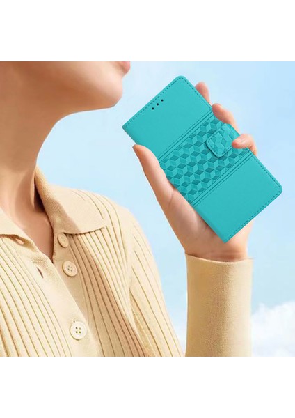 Samsung Galaxy A16 Eşkenar Dörtgen Deri Yatay Çevirmeli Telefon Kapağı (Yurt Dışından) fırsatları