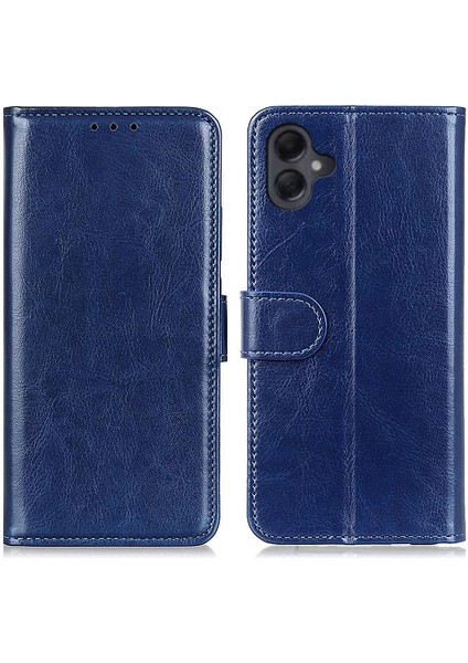 Samsung Galaxy A06 Crazy Horse Doku Pu Deri Telefon Standı Kapağı (Yurt Dışından)