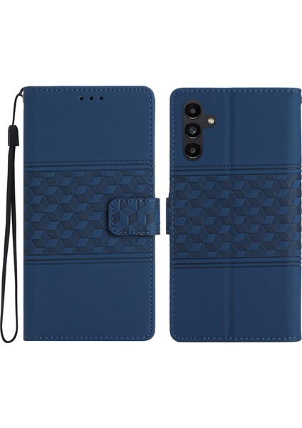 Samsung Galaxy A16 Eşkenar Dörtgen Deri Yatay Çevirmeli Telefon Kapağı (Yurt Dışından)