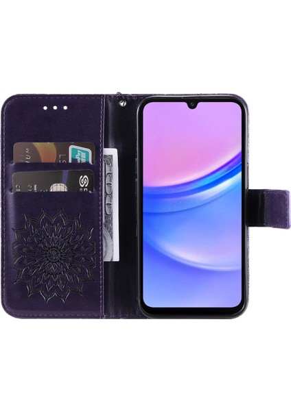 Samsung Galaxy A16 Deri Cüzdan Folyo Telefon Kılıfı (Yurt Dışından)