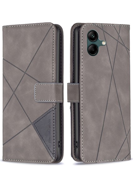 Samsung Galaxy A06 Cüzdan Pu Deri Geometrik Telefon Kılıfı (Yurt Dışından)