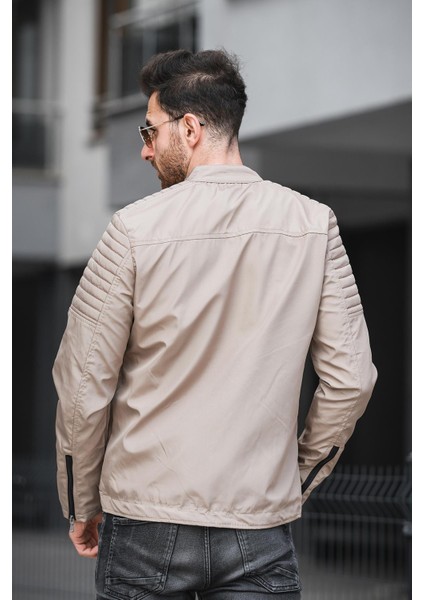 Abuja Slim Fit Fermuar Detaylı Dik Yaka Su Itici Erkek Mevsimlik Mont fırsatları