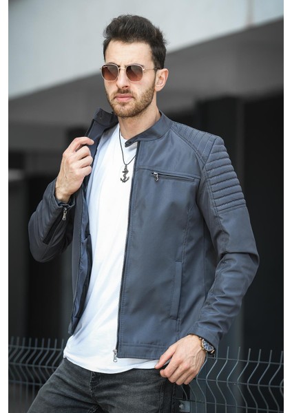 Abuja Slim Fit Fermuar Detaylı Dik Yaka Su Itici Erkek Mevsimlik Mont fiyatları