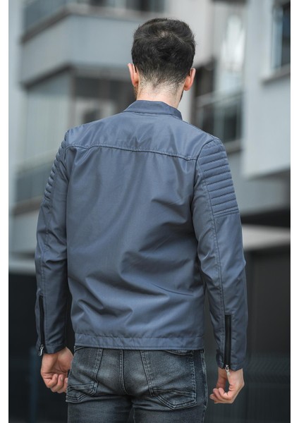 Abuja Slim Fit Fermuar Detaylı Dik Yaka Su Itici Erkek Mevsimlik Mont fırsatları