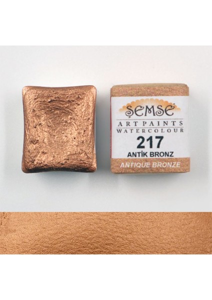 217 Antik Bronz Yaldız El Yapımı Mührelenebilir Yaldız Suluboya Yarım Tava