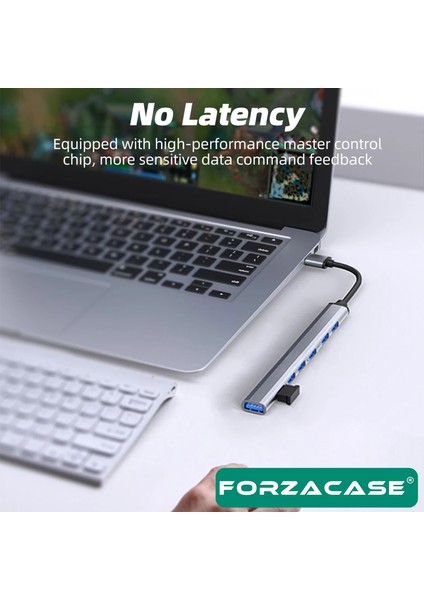 USB 2.0 To Usb/type-C Port Çoğaltıcı Hub 7in1 Otg Adaptör 6lı USB Çoklayıcı - FC751