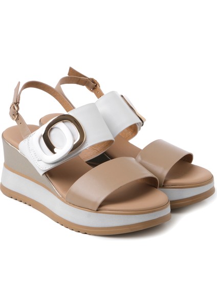 Kadın Sandalet 21214-E4 Repo Beige Bianco