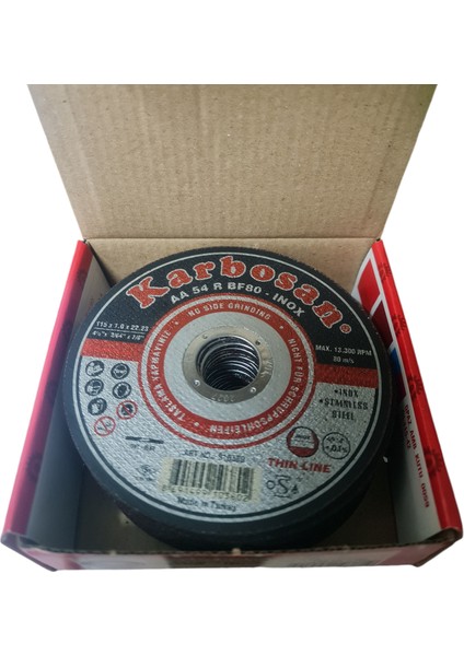 Inox Kesme Taşı/diski 115X1.0X22MM 25'li Paket fiyatları