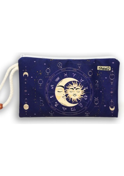 Tarot Ay Güneş Desenli Kalem Kutusu Yıkanabilir Bez Kalemlik fırsatları