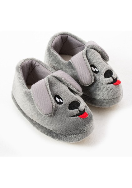 Çocuk Panduf Ev Patiği Pamuk Astarlı Köpek Figürlü Ev Kreş Ayakkabı Sevimli Köpek fırsatları