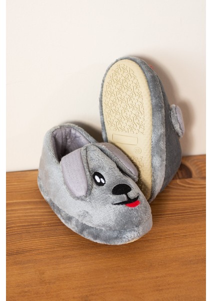 Çocuk Panduf Ev Patiği Pamuk Astarlı Köpek Figürlü Ev Kreş Ayakkabı Sevimli Köpek modelleri