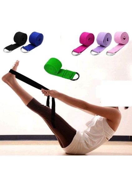 Pembe 2 Adet Yoga Germe Kemeri Kalça Bantları Spor Kemer Esnekliği Fitness 300 cm
