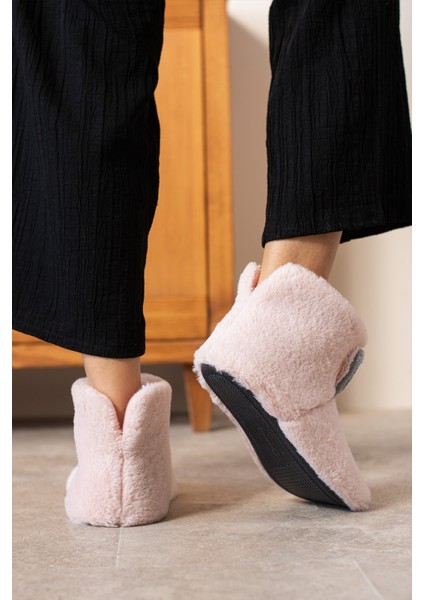 Kadın Tavşan Figürlü Ev Botu Panduf Anne Çocuk Yumuşak Rahat Sessiz Taban Ev Ayakkabısı modelleri