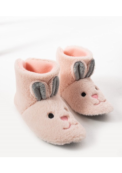 Kadın Tavşan Figürlü Ev Botu Panduf Anne Çocuk Yumuşak Rahat Sessiz Taban Ev Ayakkabısı fırsatları