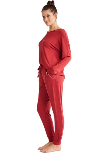 Catherines Kadın Kırmızı Pijama Takım 2609