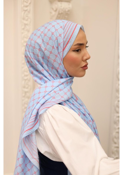 Olinda Şal 49005-08 Mavi, Mercan