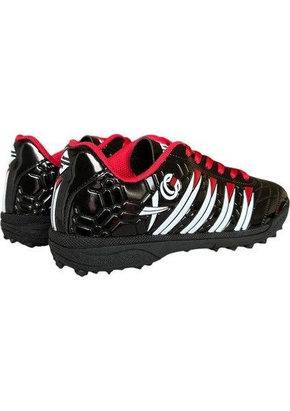 Erkek Halı Saha Futbol Ayakkabısı SİYAH - KIRMIZI