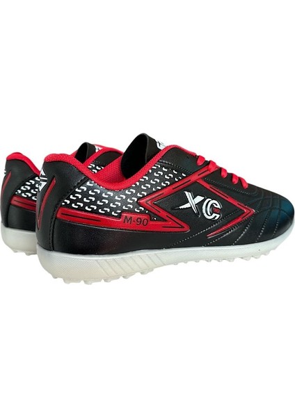 Erkek Halı Saha Futbol Ayakkabısı Siyah - Kırmızı fırsatları