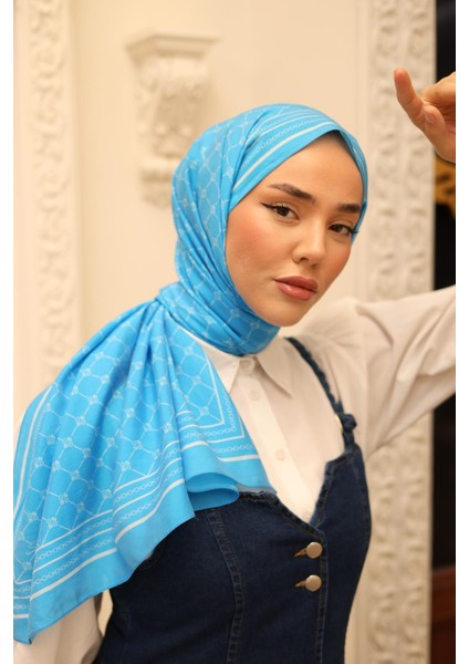 Olinda Şal 49005-10 Mavi, Beyaz