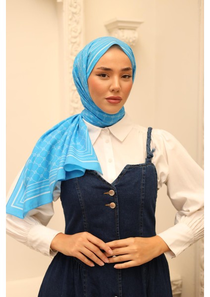 Olinda Şal 49005-10 Mavi, Beyaz indirimleri